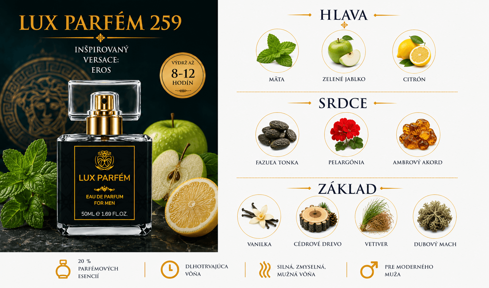 Lux Parfém 259 – Inšpirovaný Versace: Eros